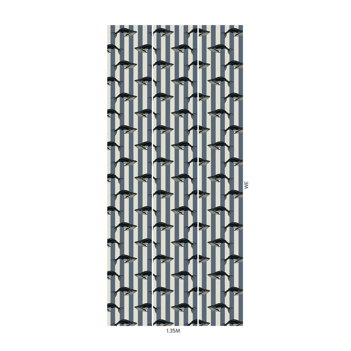 House of Hackney BALEANA Wallpaper - Denim (9'10" - full height)