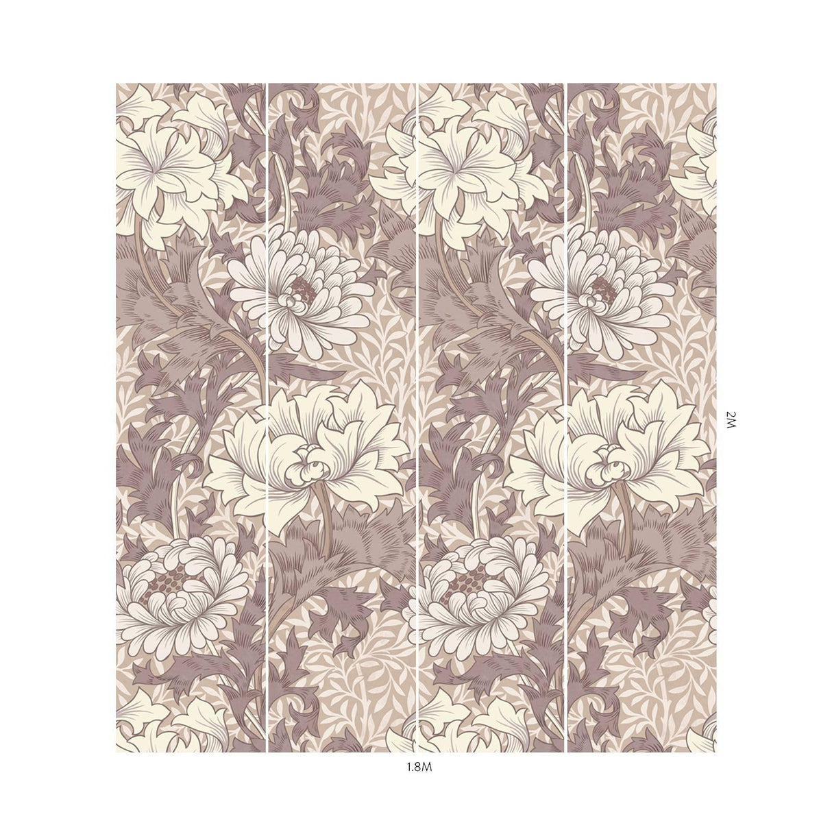 House of Hackney CHRYSANTHEMUM MAGNA Wallpaper - Astrantia (9'10" - full height)