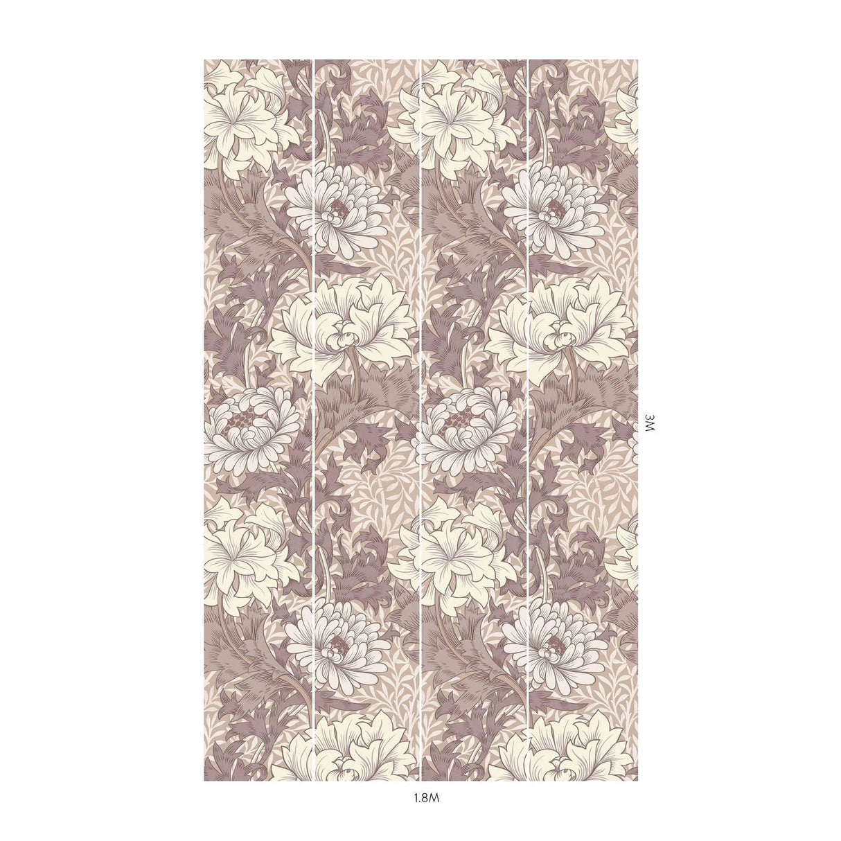 House of Hackney CHRYSANTHEMUM MAGNA Wallpaper - Astrantia (9'10" - full height)