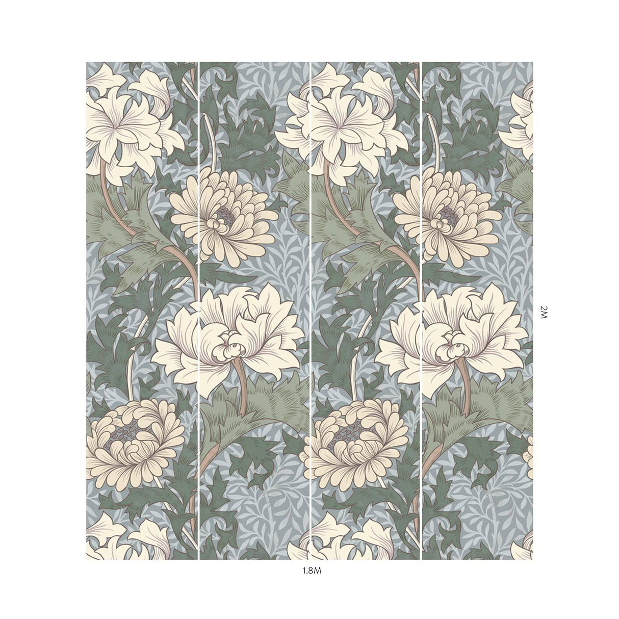 House of Hackney CHRYSANTHEMUM MAGNA Wallpaper - Byzantine (9'10" - full height)