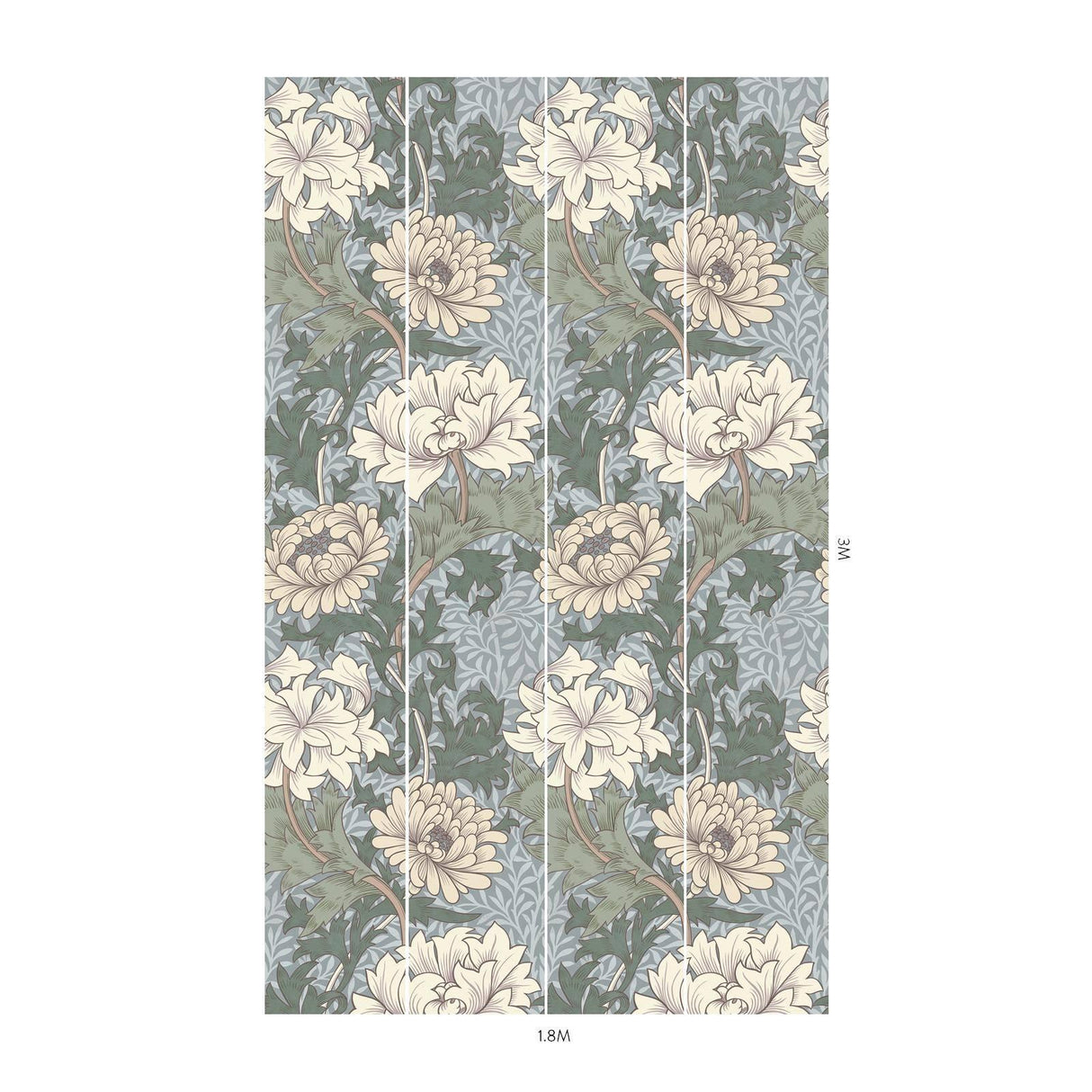 House of Hackney CHRYSANTHEMUM MAGNA Wallpaper - Byzantine (9'10" - full height)