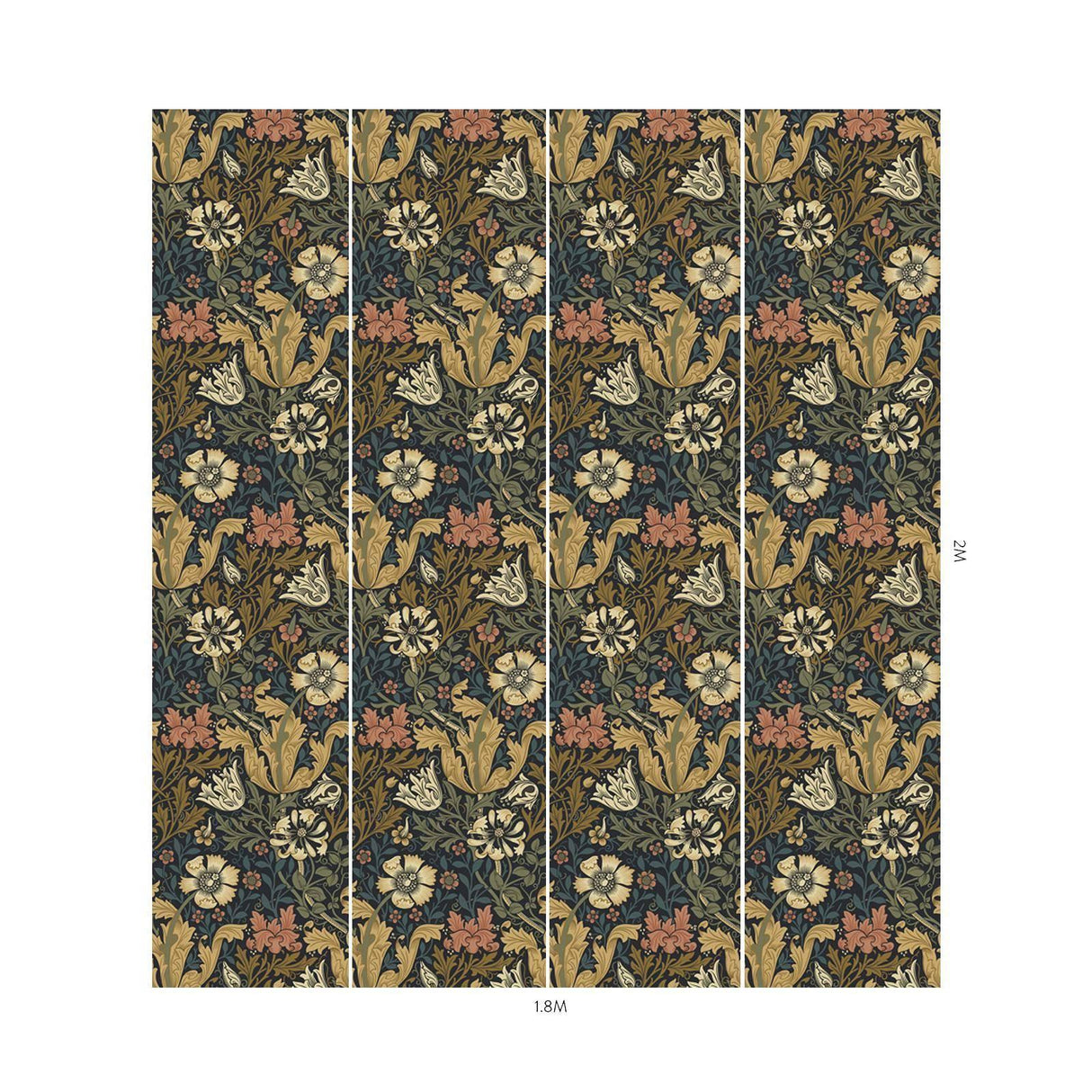 House of Hackney COMPTON Wallpaper - Midnight (9'10" - full height)