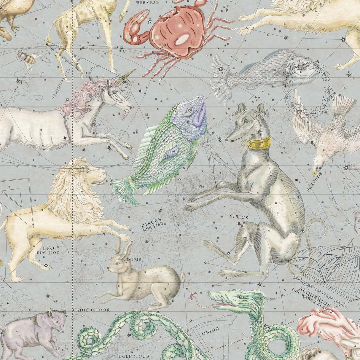 House of Hackney COSMOS Wallpaper - Celestial Blue (9'10" - full height)