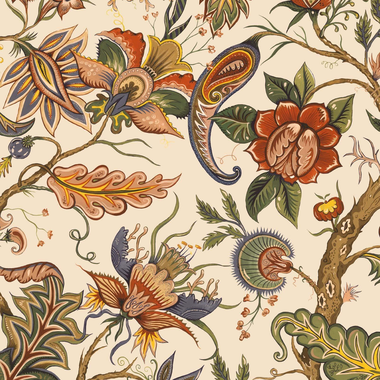 House of Hackney DAMAS Wallpaper - Cream (9'10" - full height)