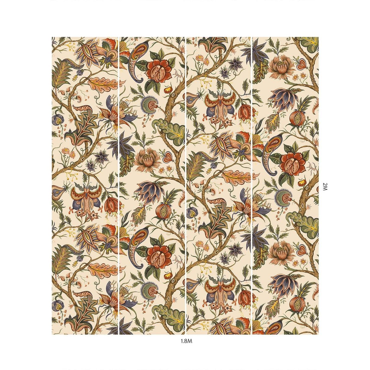 House of Hackney DAMAS Wallpaper - Cream (9'10" - full height)