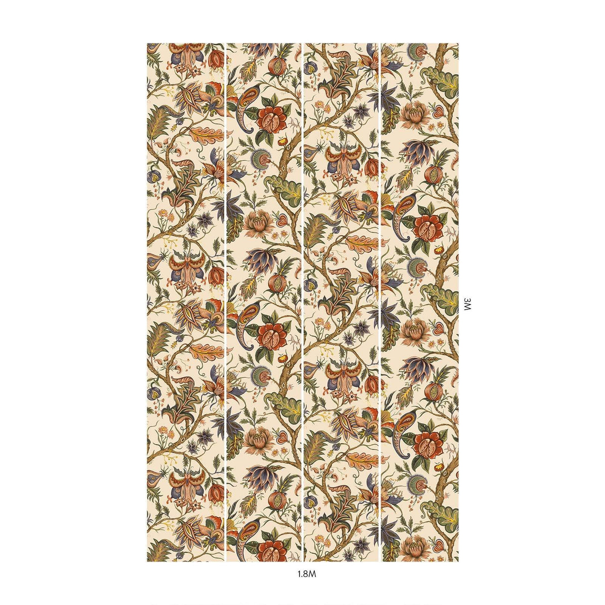 House of Hackney DAMAS Wallpaper - Cream (9'10" - full height)