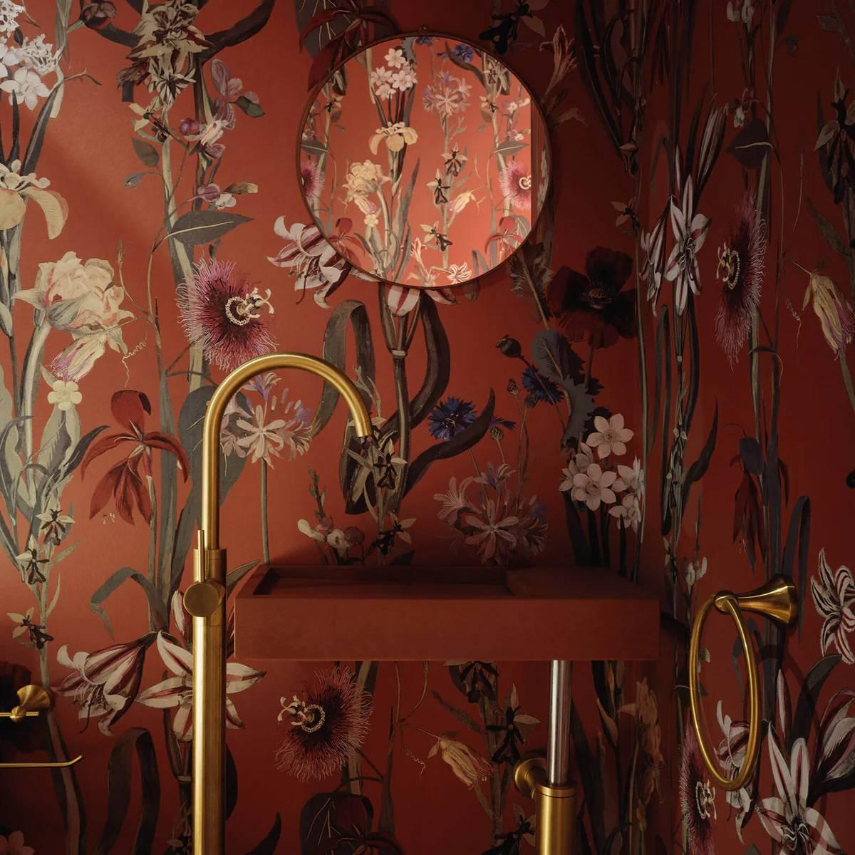 House of Hackney FLORA DELANICA Wallpaper - Clay (9'10" - full height)
