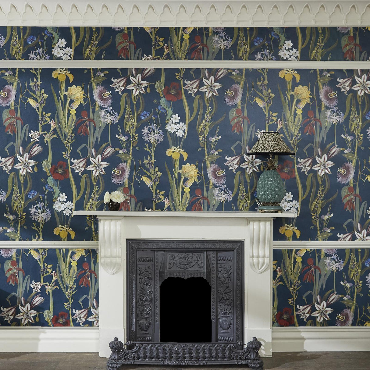 House of Hackney FLORA DELANICA Wallpaper - Midnight (9'10" - full height)
