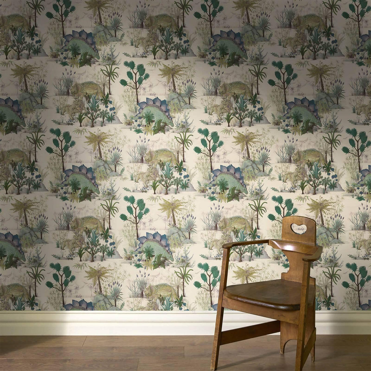 House of Hackney DINOSAURIA Wallpaper - Ecru (9'10" - full height)