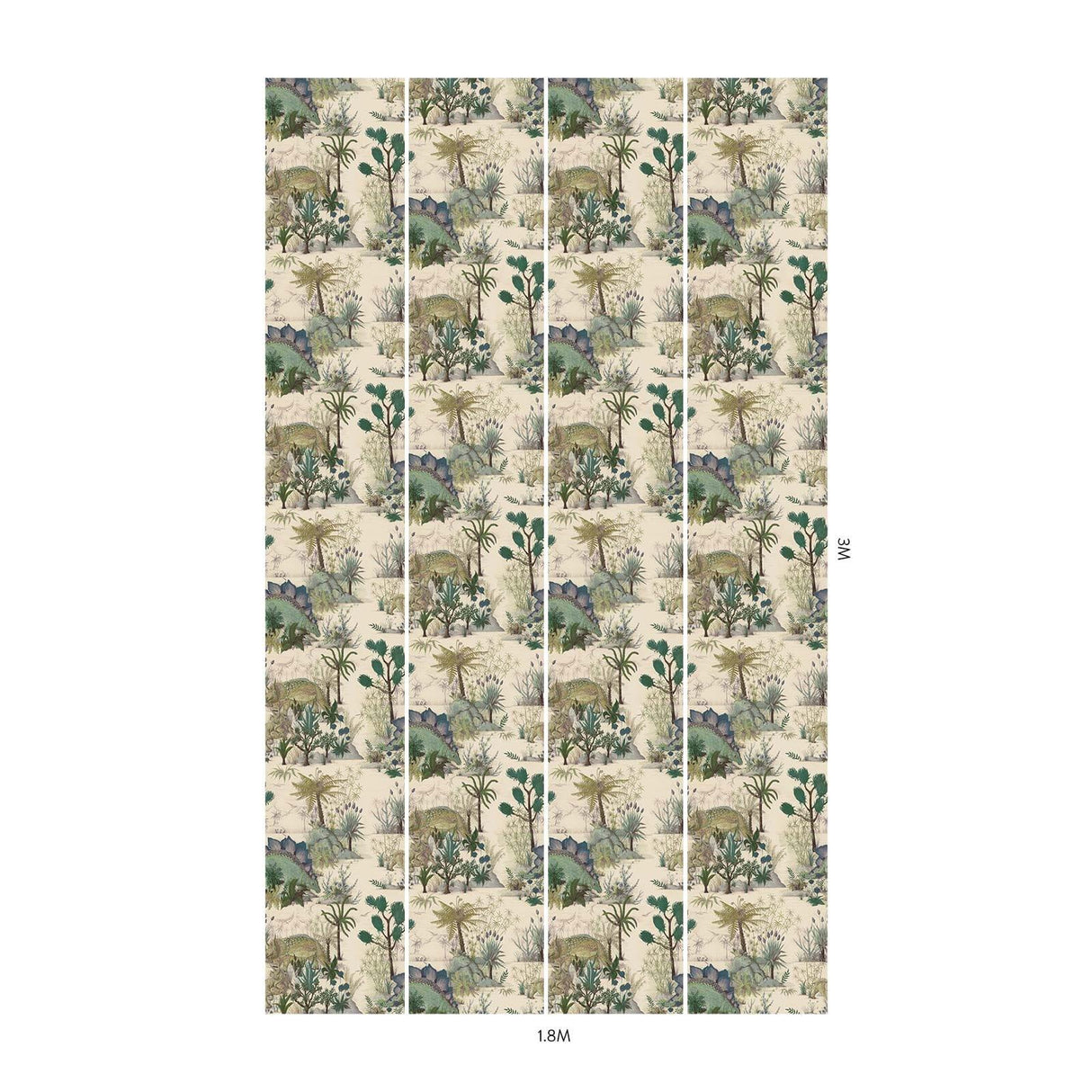 House of Hackney DINOSAURIA Wallpaper - Ecru (9'10" - full height)