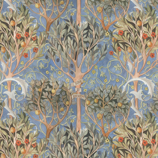 House of Hackney EARTHLY PARADISE Wallpaper - Celestial Blue (9'10" - full height)