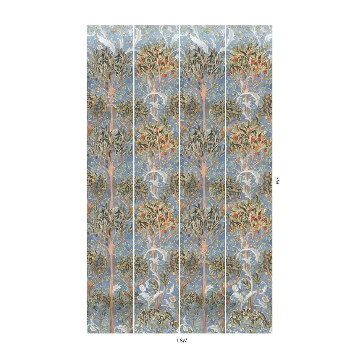 House of Hackney EARTHLY PARADISE Wallpaper - Celestial Blue (9'10" - full height)