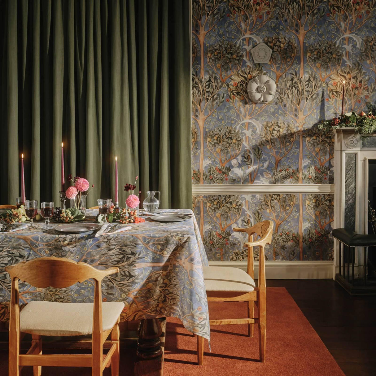 House of Hackney EARTHLY PARADISE Wallpaper - Celestial Blue (9'10" - full height)