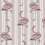 House of Hackney FLAMBOYANCE Wallpaper - Off White & Macaroon Pink (9'10" - full height)