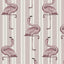 House of Hackney FLAMBOYANCE Wallpaper - Off White & Macaroon Pink (9'10" - full height)