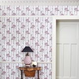 House of Hackney FLAMBOYANCE Wallpaper - Off White & Macaroon Pink (9'10" - full height)