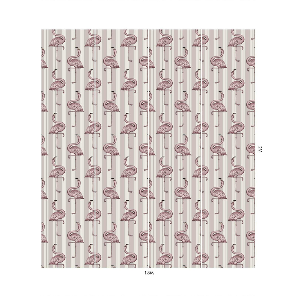 House of Hackney FLAMBOYANCE Wallpaper - Off White & Macaroon Pink (9'10" - full height)