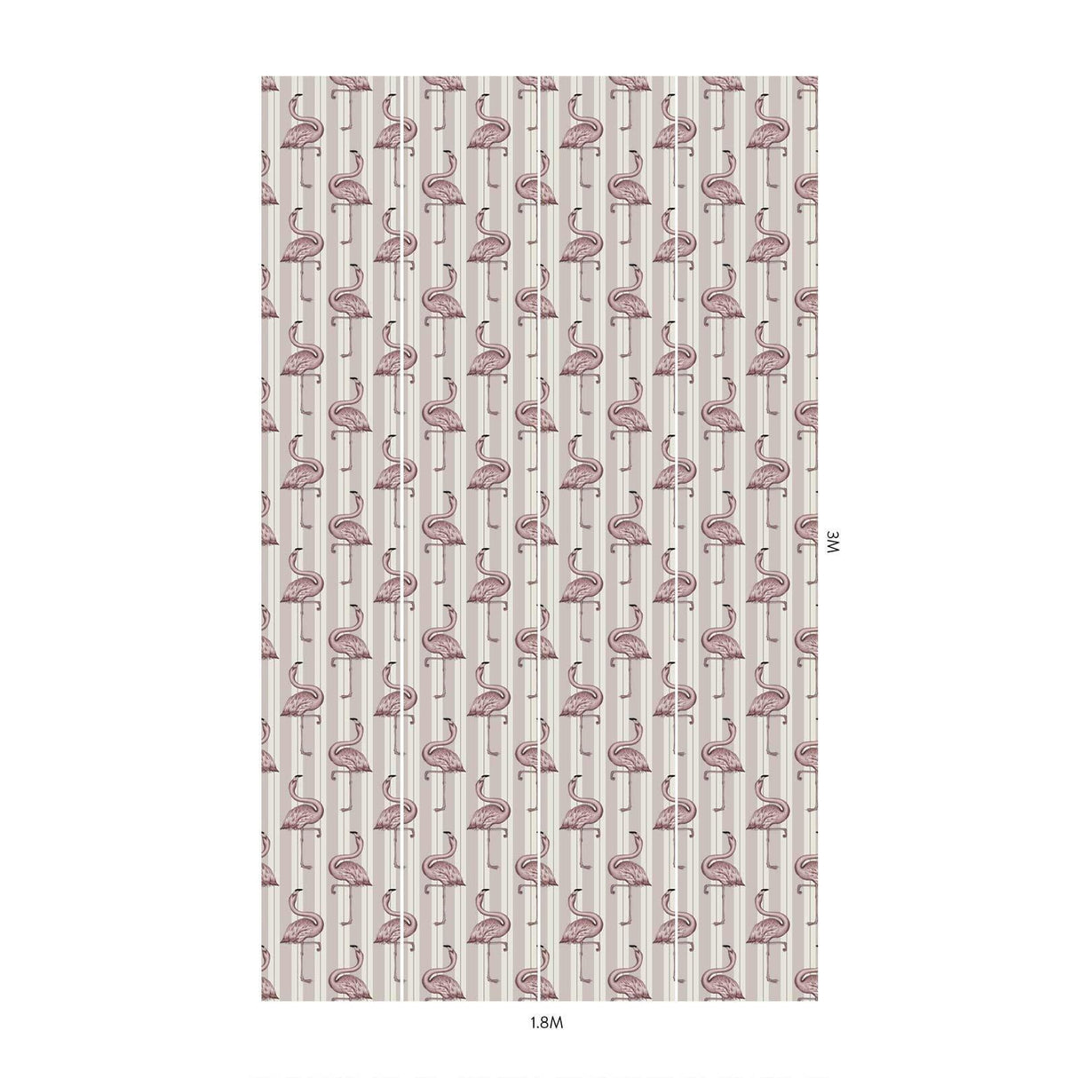 House of Hackney FLAMBOYANCE Wallpaper - Off White & Macaroon Pink (9'10" - full height)