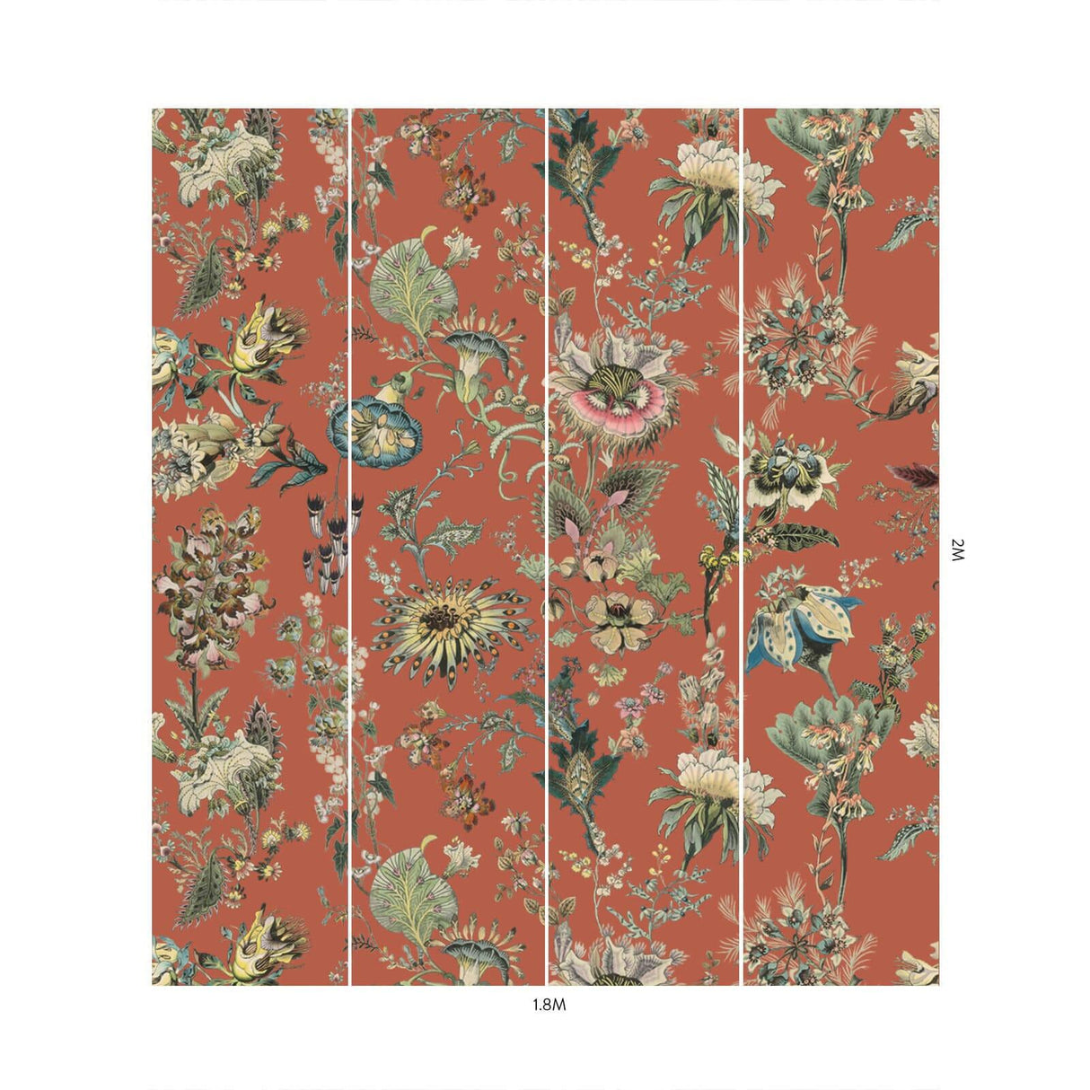 House of Hackney FLORA FANTASIA Wallpaper - Amber (9'10" - full height)