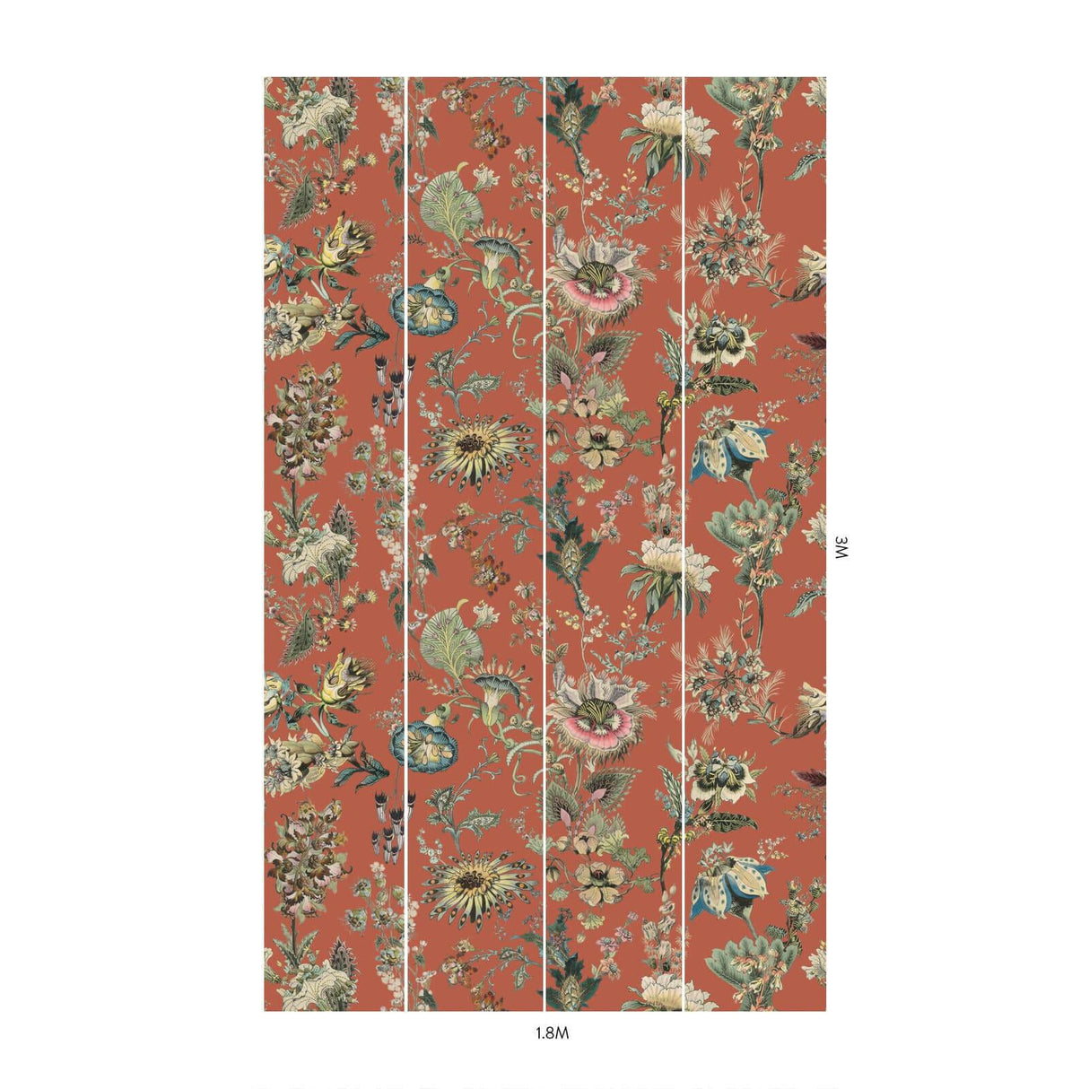 House of Hackney FLORA FANTASIA Wallpaper - Amber (9'10" - full height)
