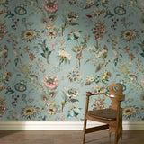 House of Hackney FLORA FANTASIA Wallpaper - Sky Blue (9'10" - full height)