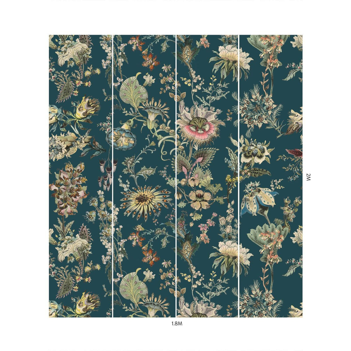 House of Hackney FLORA FANTASIA Wallpaper - Cerulean (9'10" - full height)