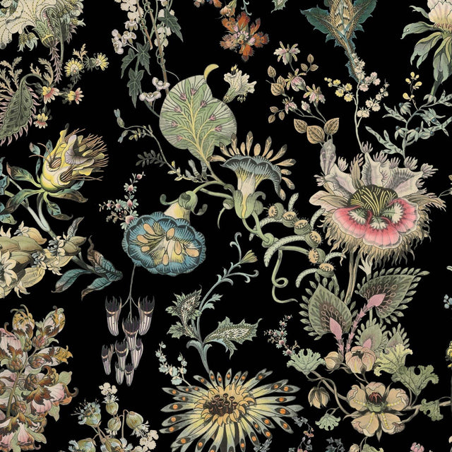 House of Hackney FLORA FANTASIA Wallpaper - Noir (9'10" - full height)
