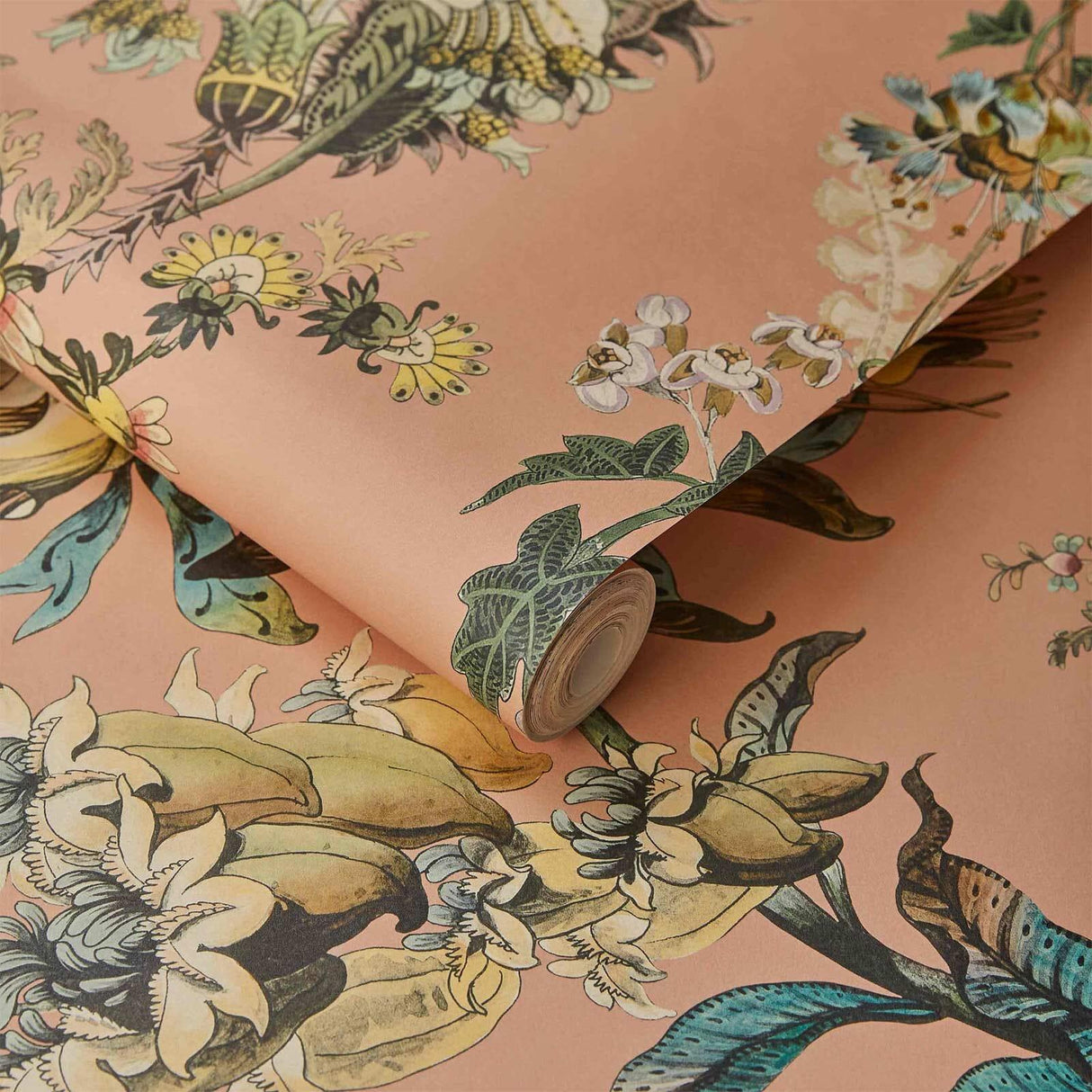 House of Hackney FLORA FANTASIA Wallpaper - Bisque Pink (9'10" - full height)