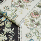House of Hackney FLORA FANTASIA Wallpaper - Noir Stripe (9'10" - full height)