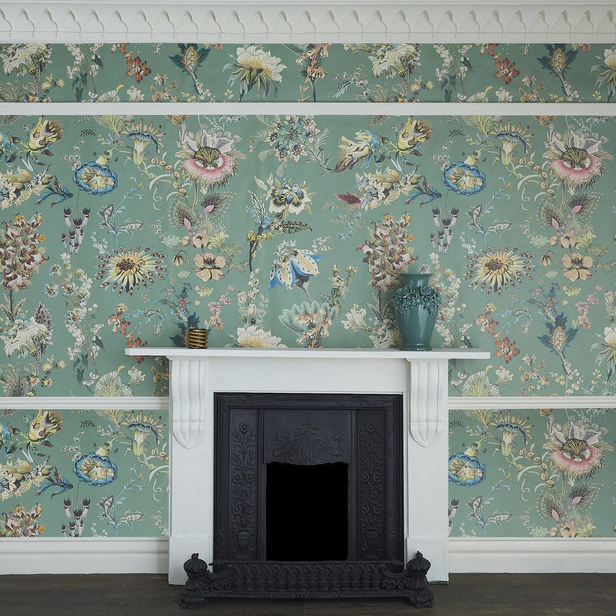 House of Hackney FLORA FANTASIA Wallpaper - Verdigris (9'10" - full height)