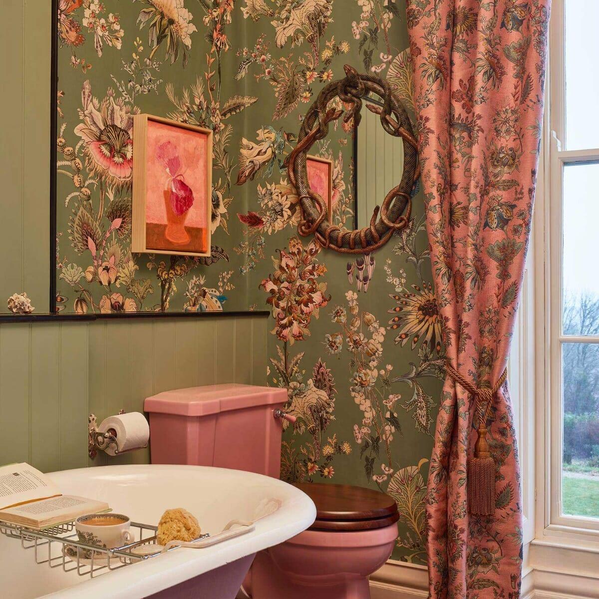 House of Hackney FLORA FANTASIA Wallpaper - Verdigris (9'10" - full height)