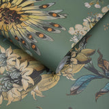 House of Hackney FLORA FANTASIA Wallpaper - Verdigris (9'10" - full height)