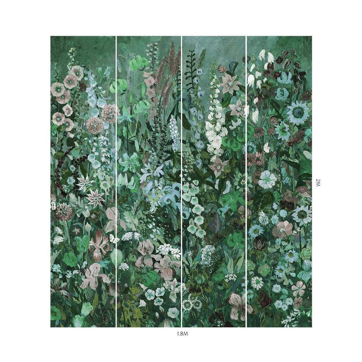 House of Hackney FLORIBUNDA MAGNA Wallpaper - Verde (9'10" - full height)