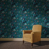 House of Hackney FLORIKA Wallpaper - Petrol (9'10" - full height)