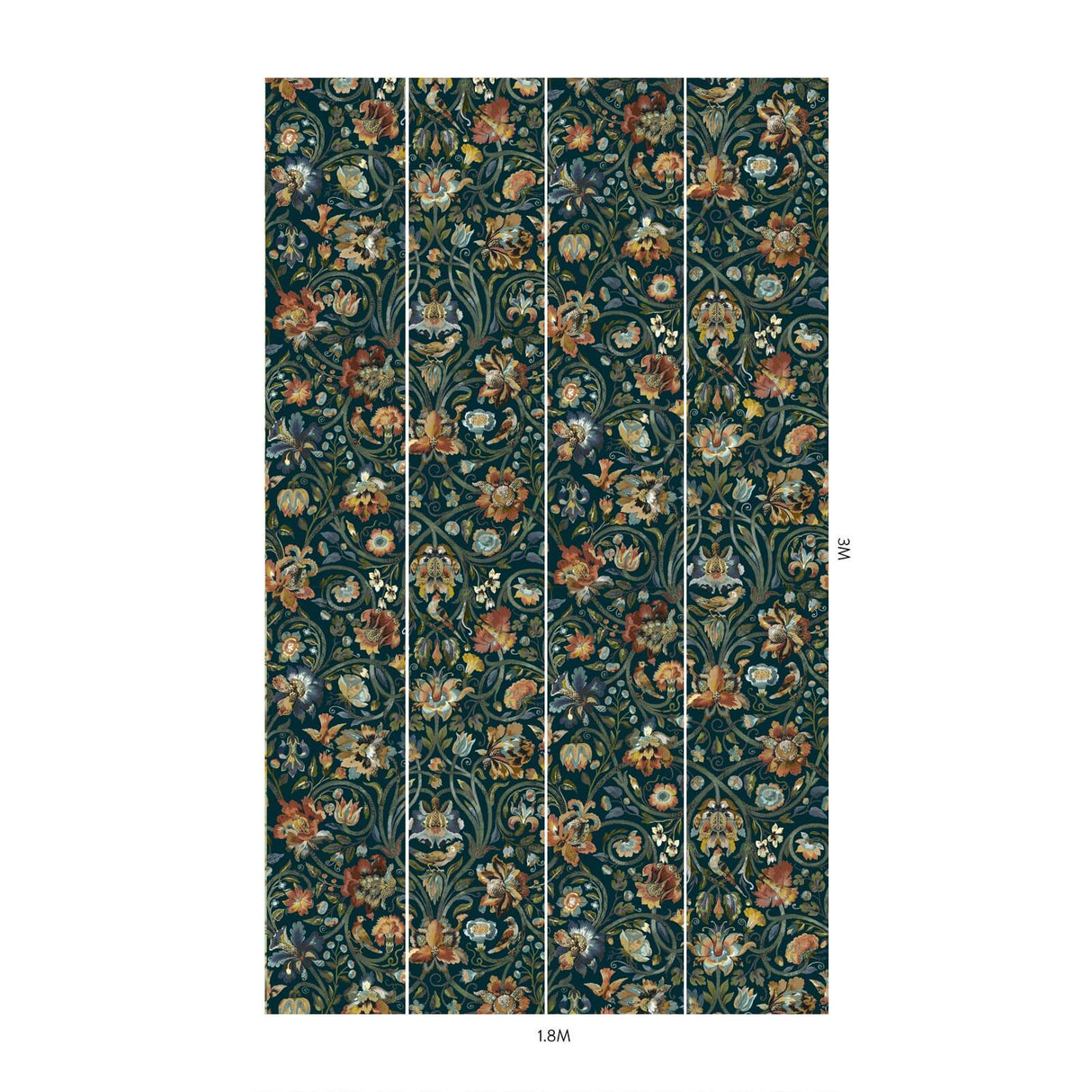 House of Hackney GAIA Wallpaper - Midnight (9'10" - full height)