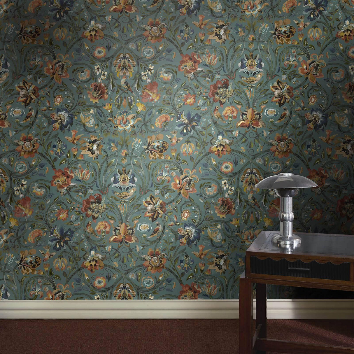 House of Hackney GAIA Wallpaper - Prussian Blue (9'10" - full height)