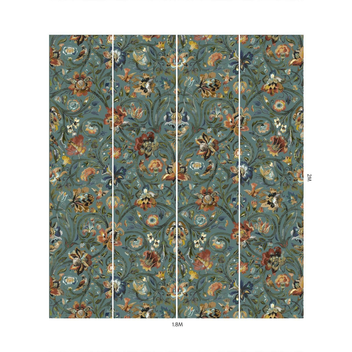 House of Hackney GAIA Wallpaper - Prussian Blue (9'10" - full height)