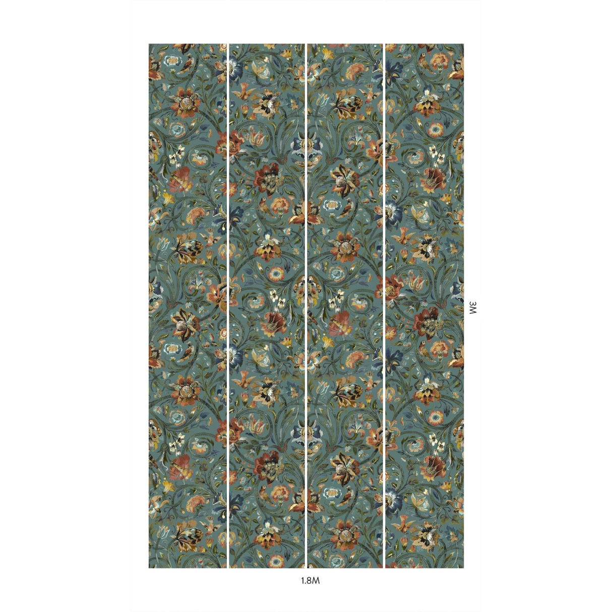 House of Hackney GAIA Wallpaper - Prussian Blue (9'10" - full height)