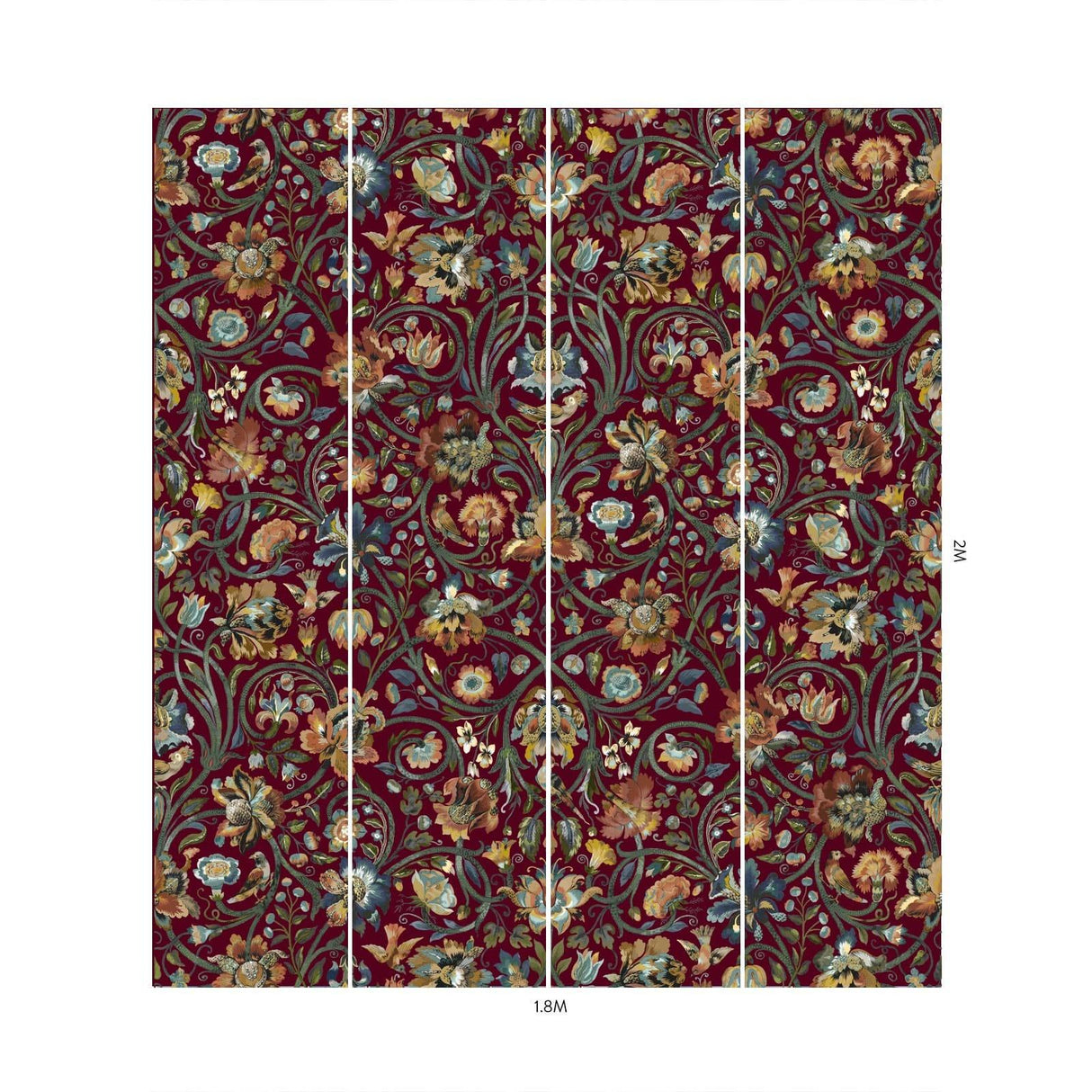 House of Hackney GAIA Wallpaper - Vermillion (9'10" - full height)