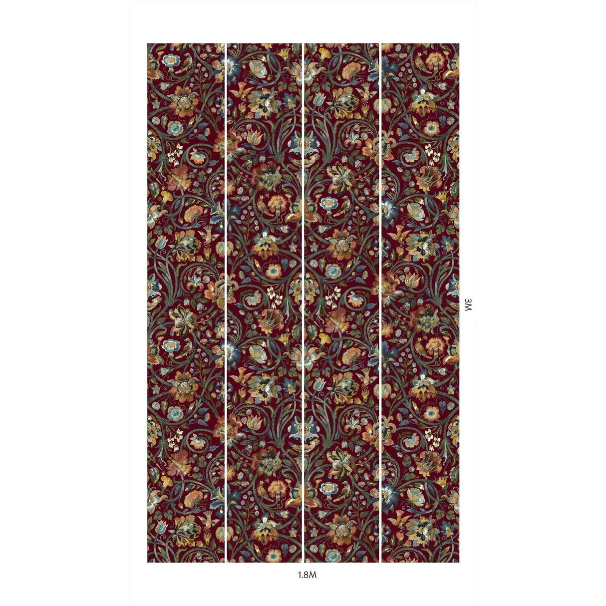 House of Hackney GAIA Wallpaper - Vermillion (9'10" - full height)