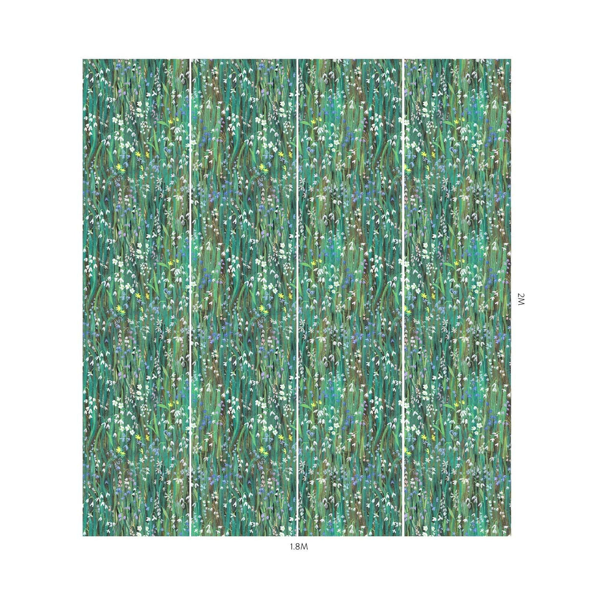 House of Hackney GALANTHI Wallpaper - Viridis (9'10" - full height)