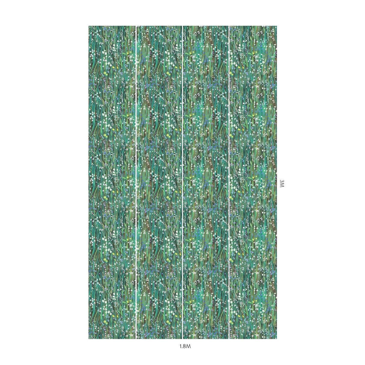 House of Hackney GALANTHI Wallpaper - Viridis (9'10" - full height)