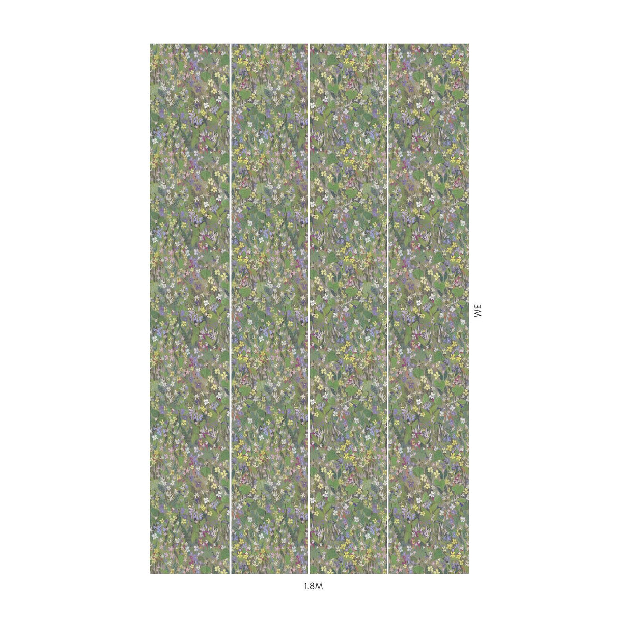 House of Hackney GARDENIA Wallpaper - Verde (9'10" - full height)