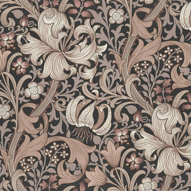 House of Hackney GOLDEN LILY Wallpaper - Black (9'10" - full height)