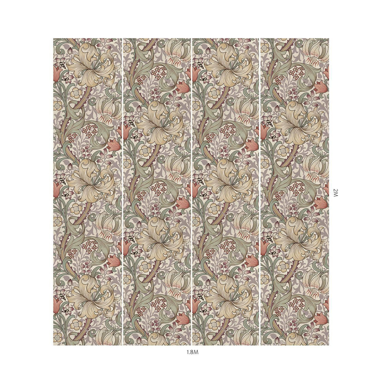 House of Hackney GOLDEN LILY Wallpaper - Cirrus (9'10" - full height)