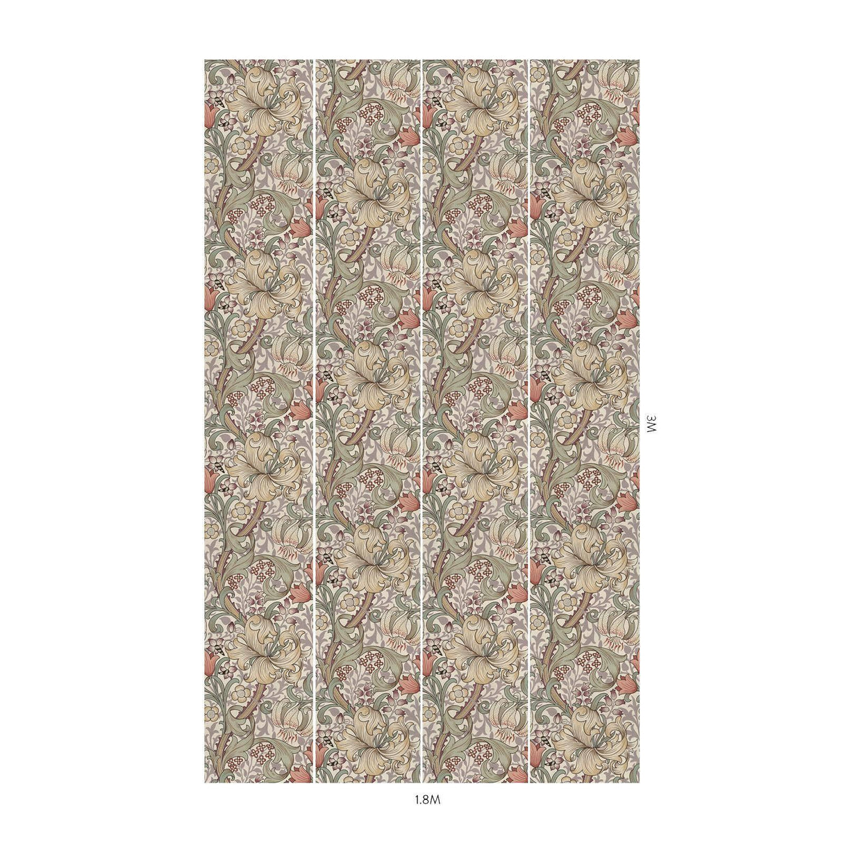 House of Hackney GOLDEN LILY Wallpaper - Cirrus (9'10" - full height)