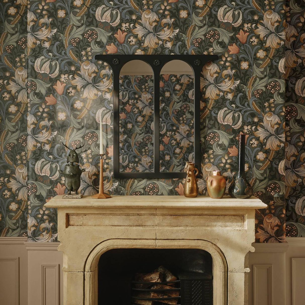 House of Hackney GOLDEN LILY Wallpaper - Euphorbia (9'10" - full height)