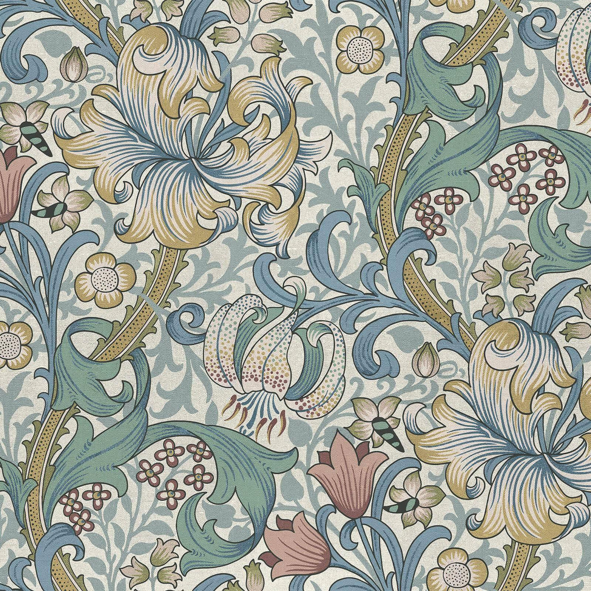 House of Hackney GOLDEN LILY Wallpaper - Moonstone (9'10" - full height)