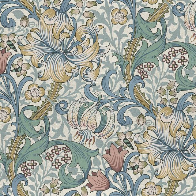 House of Hackney GOLDEN LILY Wallpaper - Moonstone (9'10" - full height)