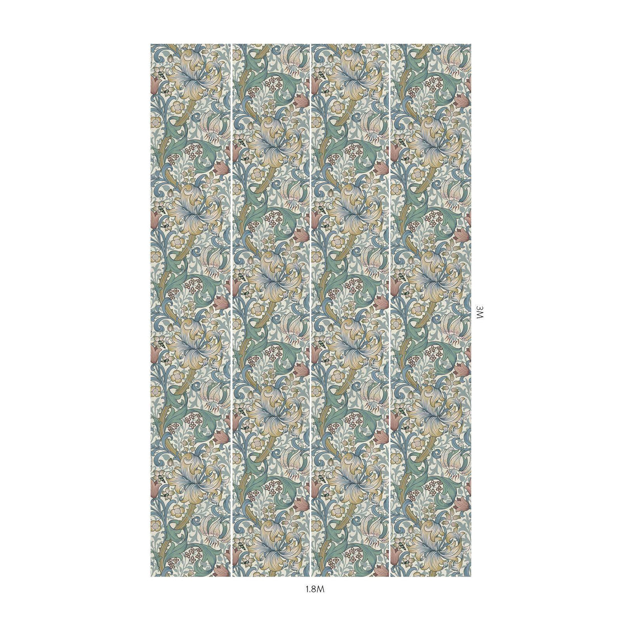 House of Hackney GOLDEN LILY Wallpaper - Moonstone (9'10" - full height)